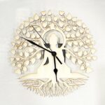 Buddha Wooden Laser-Cut Wall Clock