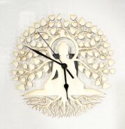 Buddha Wooden Laser-Cut Wall Clock