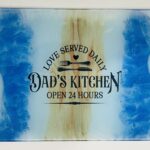 Printed Glass Dining Table Placemat