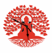 Buddha Wooden Laser-Cut Wall Clock - Image 2